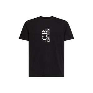 Cp Company Men Black 30/1 Jersey Printed T-Shirt